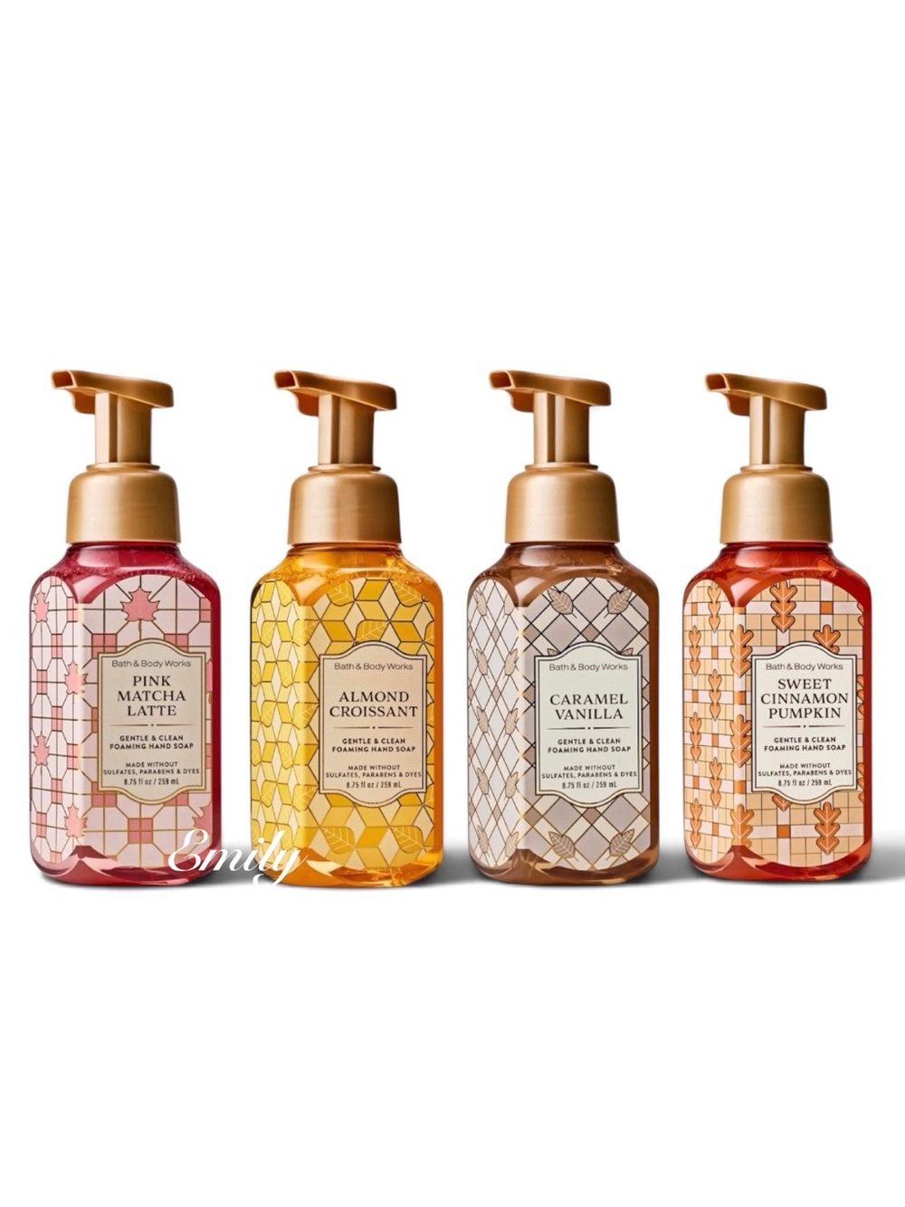 NEW! 4X Bath & Body Works FALL Foaming Hand Soap 8.75 fl oz Collection Set